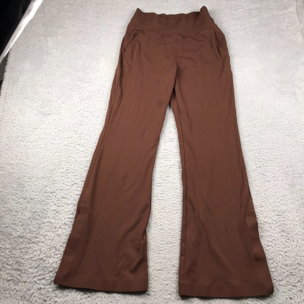 Athleta Venice Flare Pants Womens S (28x31) Brown Pull On Wide Leg *Flaw